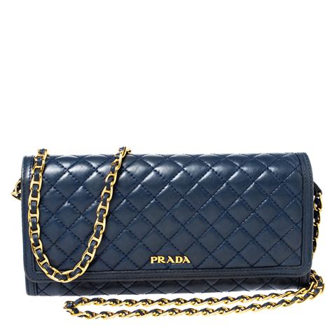 prada quilted chain wallet|wallet on a chain Prada.